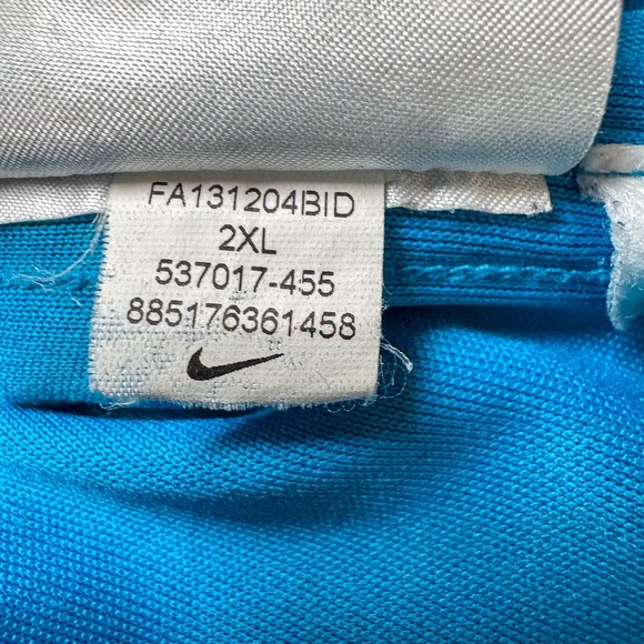 Carolina Panthers Polo Shirt Mens 2XL Blue Nike Dri-FIT NFL On Field Apparel‎ - Picture 14 of 16